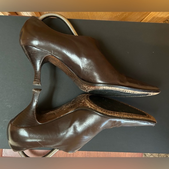 Donald J Pliner Lyndie Leather Ankle Booties in Brown sz 7 - Picture 3 of 12